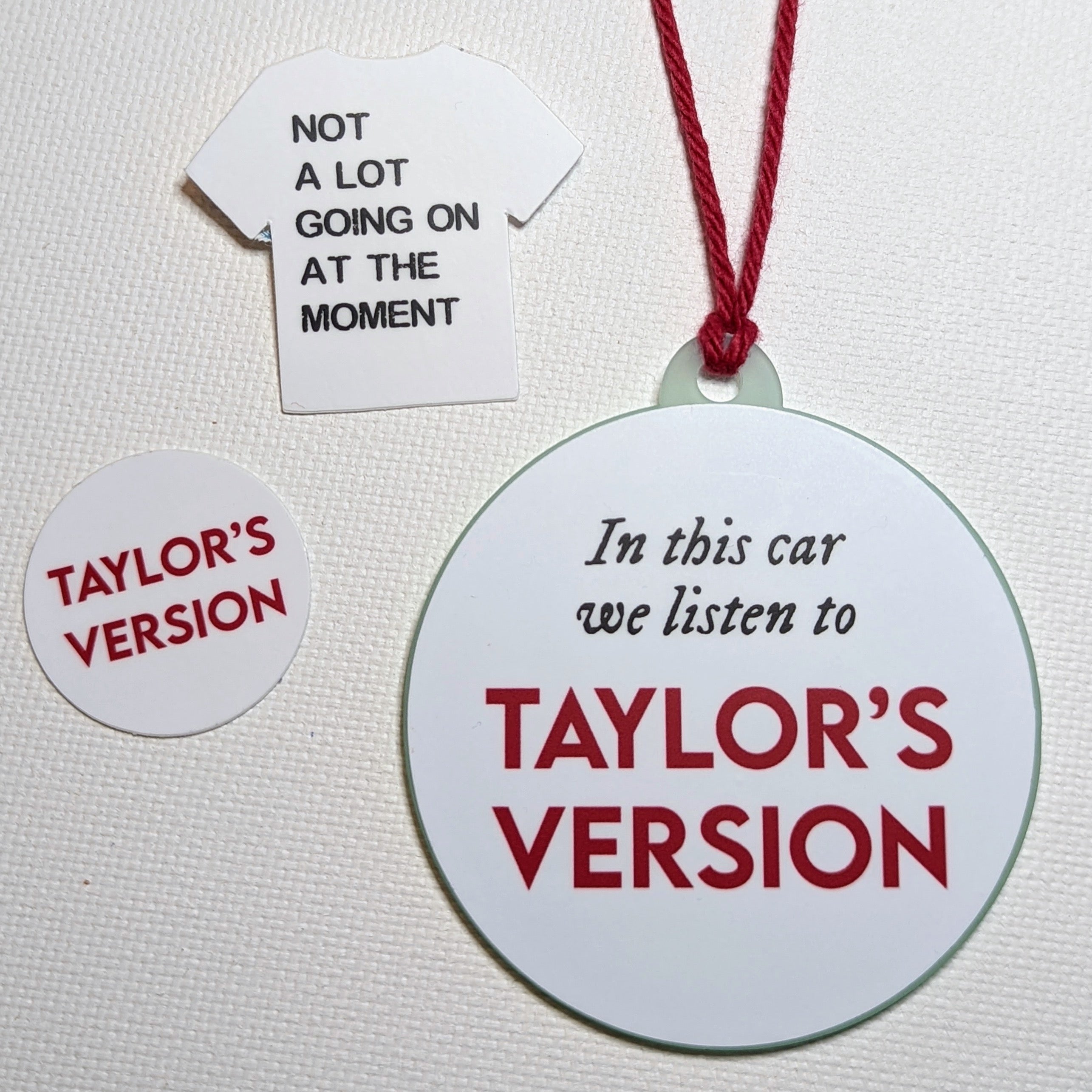 Taylor's Version Car Mirror Hanger and Sticker Set